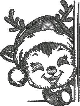 Cute Reindeer With Santa Hat Cute Reindeer With Santa Hat