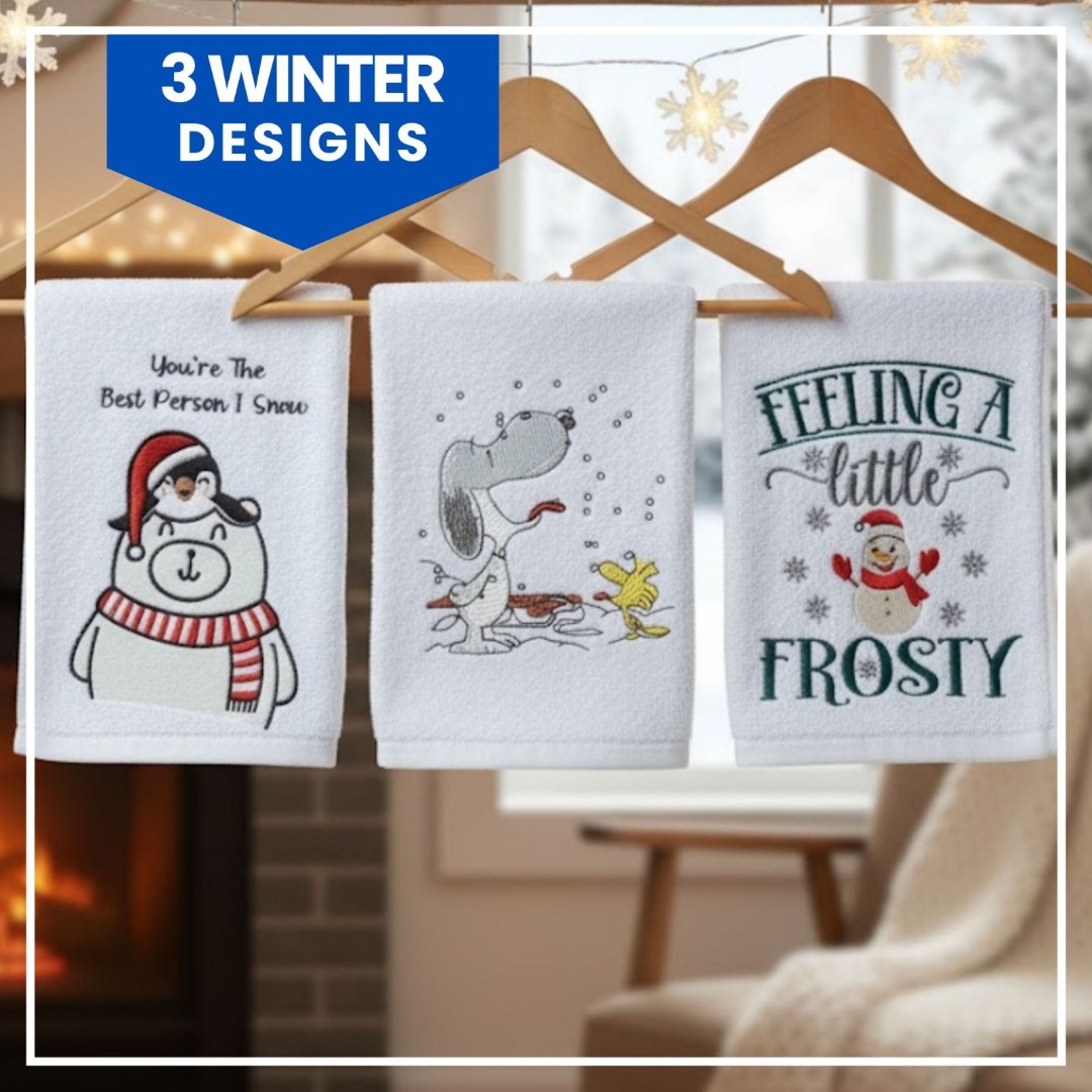 Pack of 3 Winter Embroidery Designs Pack of 3 Winter Embroidery Designs