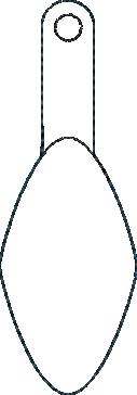 Egg Shape Key Fob - ITH Egg Shape Key Fob - ITH