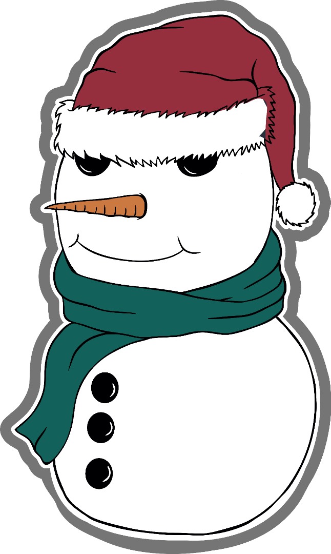 Christmas Snowman Vector Only