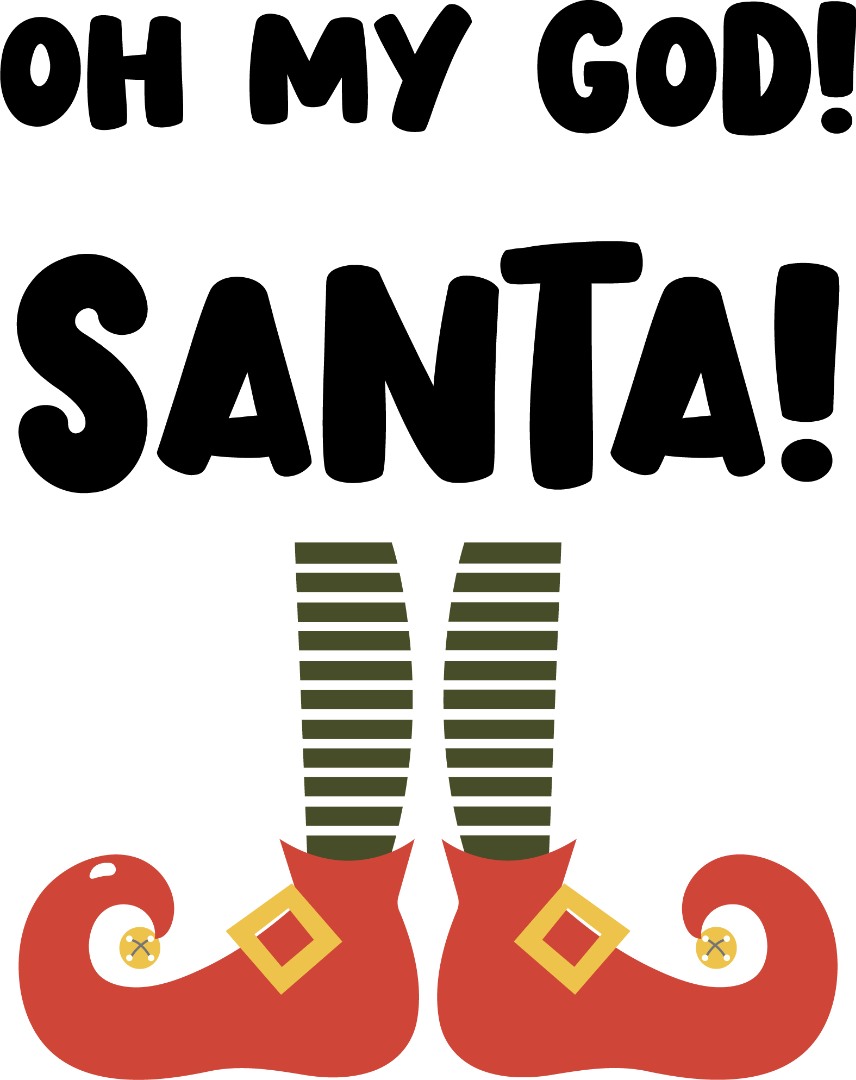 Oh My God Santa Vector Only