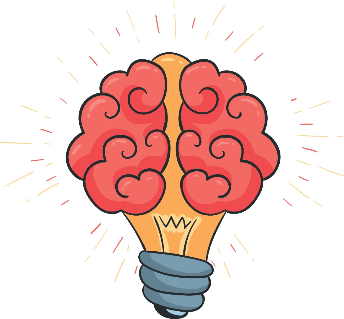 Brain Bulb Vector Only