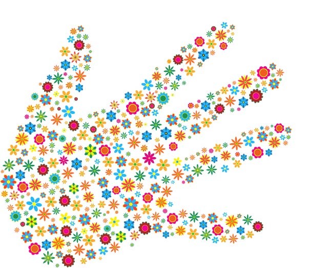 Floral Hand Vector Only