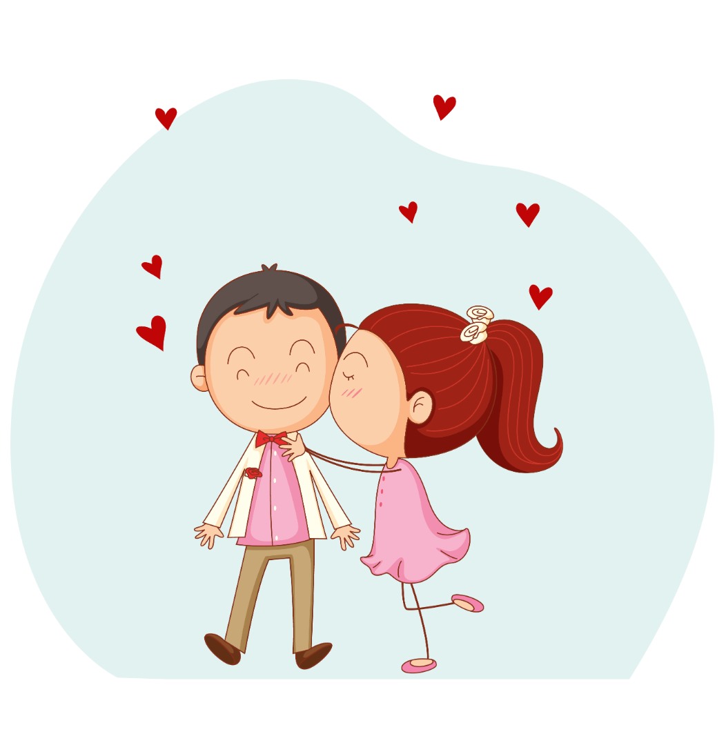 Young Couple Love Vector Only