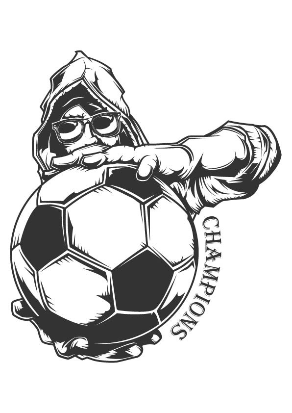 Football Champions Vector Only