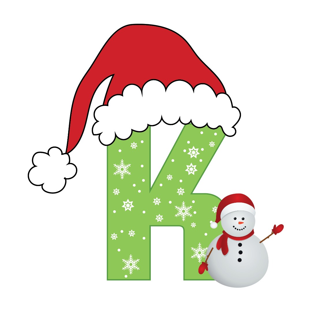Christmas Hat Capital Letters Vector Pack