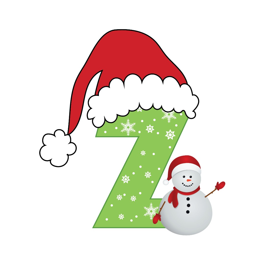 Christmas Hat Capital Letters Vector Pack