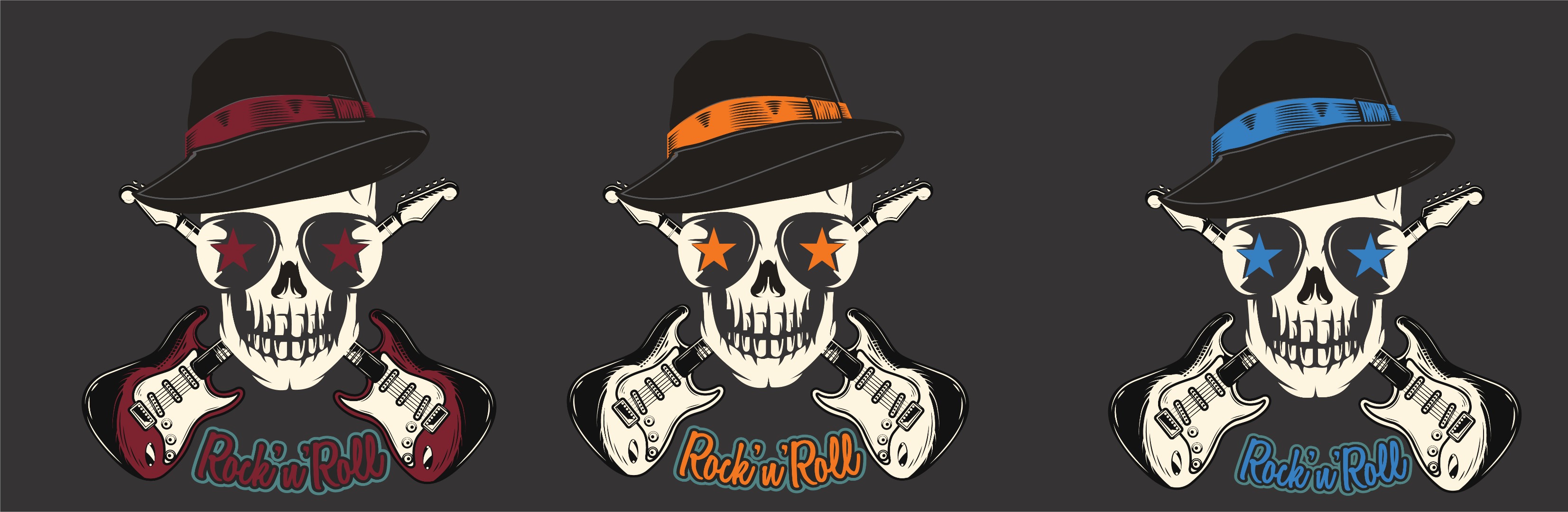 Guitar Skull Vector Pack Guitar Skull Vector Pack