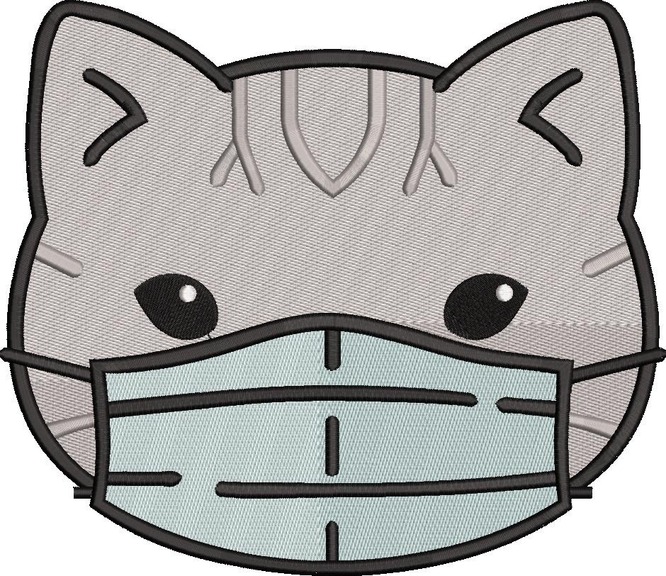 Gray Cat With Mask Gray Cat With Mask