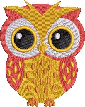 Orange Shaded Owl