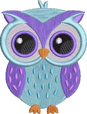 Purple Bluish Owl