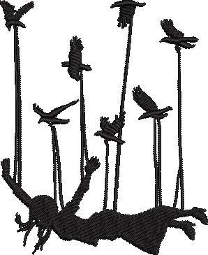 Birds Flying with Girl Birds Flying with Girl
