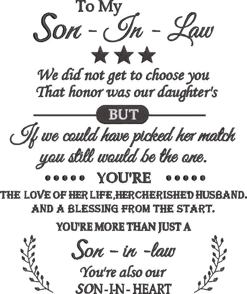 To My Son In Law To My Son In Law