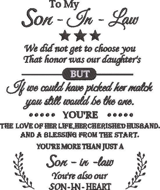 To My Son In Law To My Son In Law