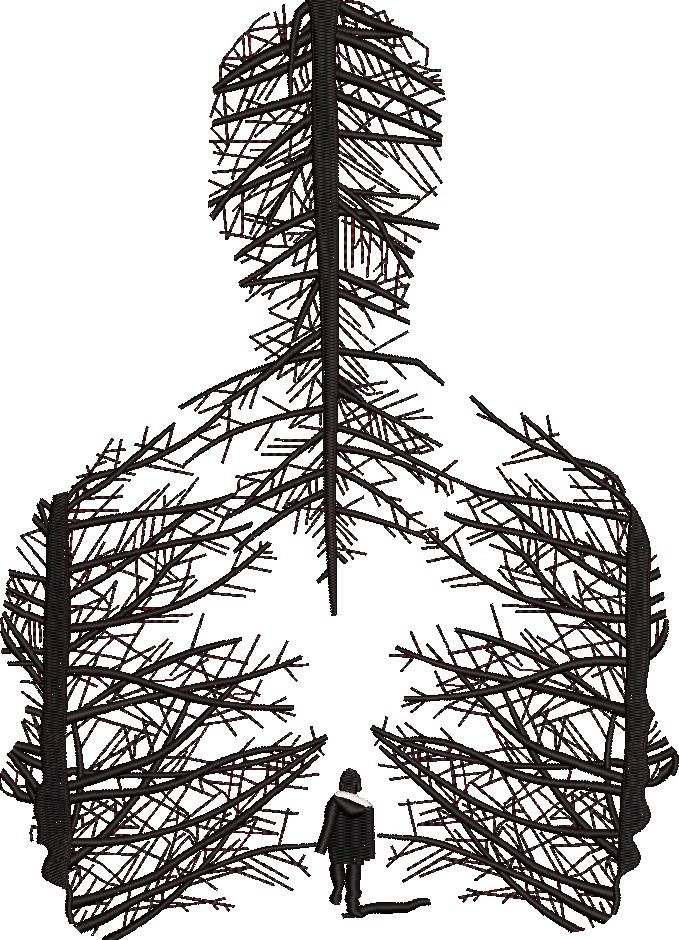 Tree Man Silhouette