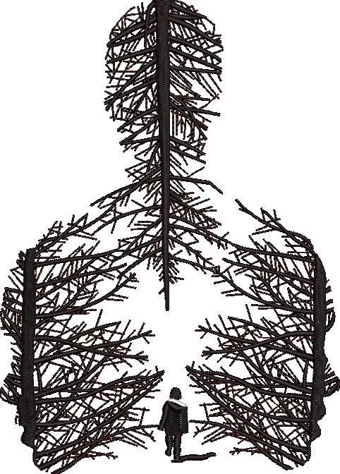 Tree Man Silhouette