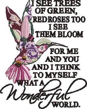 I See Trees Of Green Red Roses Too Quote I See Trees Of Green Red Roses Too Quote