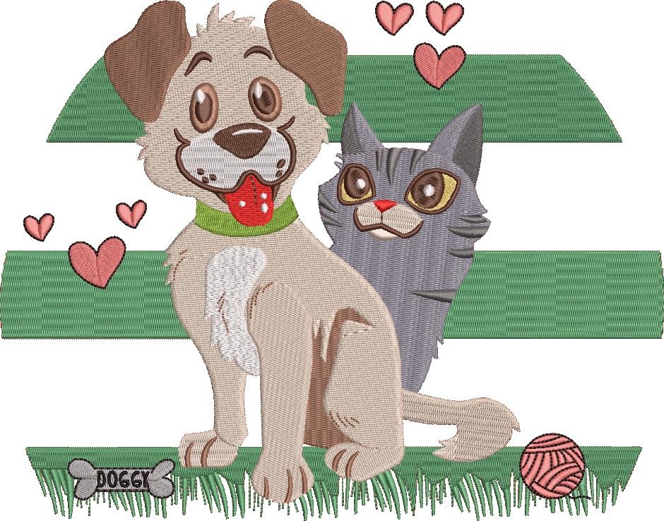 Cat In Love With Dog
