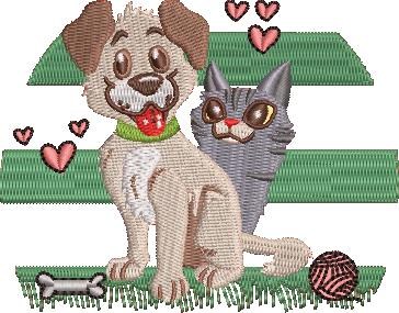 Cat In Love With Dog