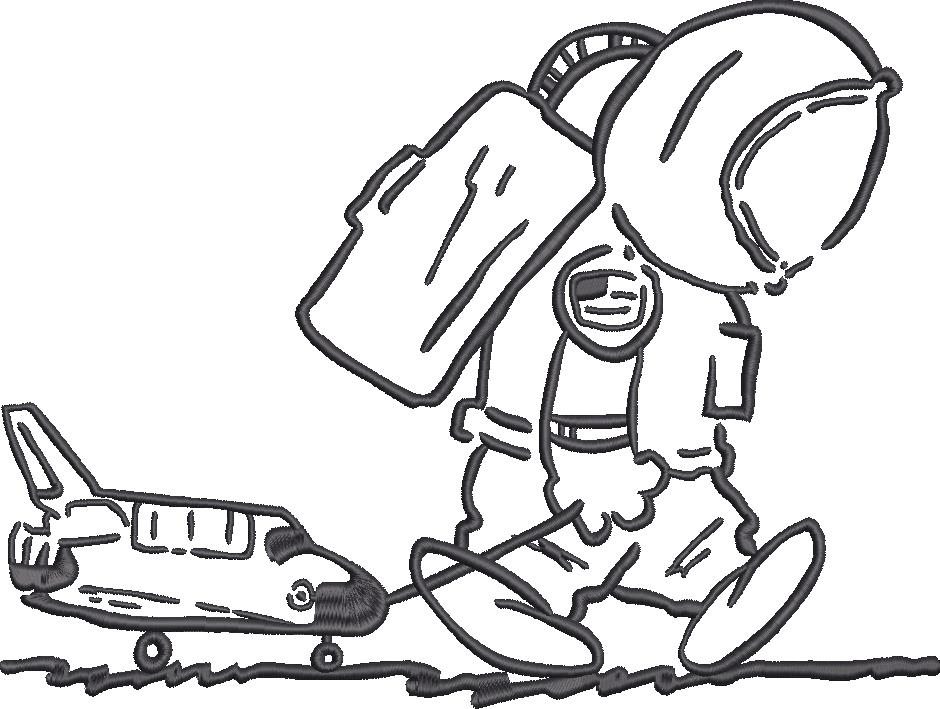 Baby Astronaut with Toy Aircraft Baby Astronaut with Toy Aircraft
