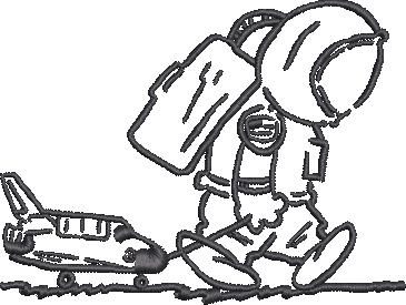 Baby Astronaut with Toy Aircraft Baby Astronaut with Toy Aircraft