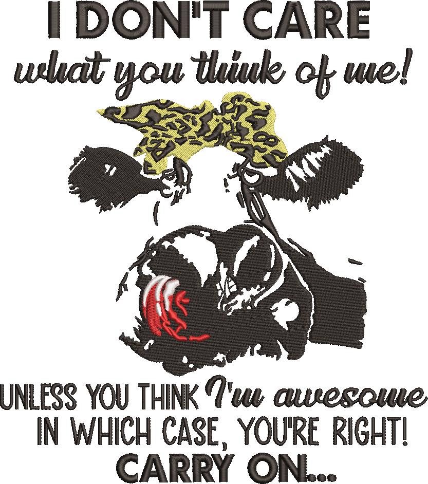 Carry On Cow Quote