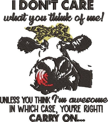 Carry On Cow Quote