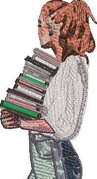 Girl Carrying Books