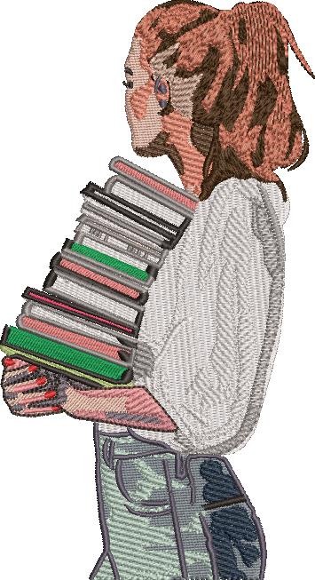 Girl Carrying Books