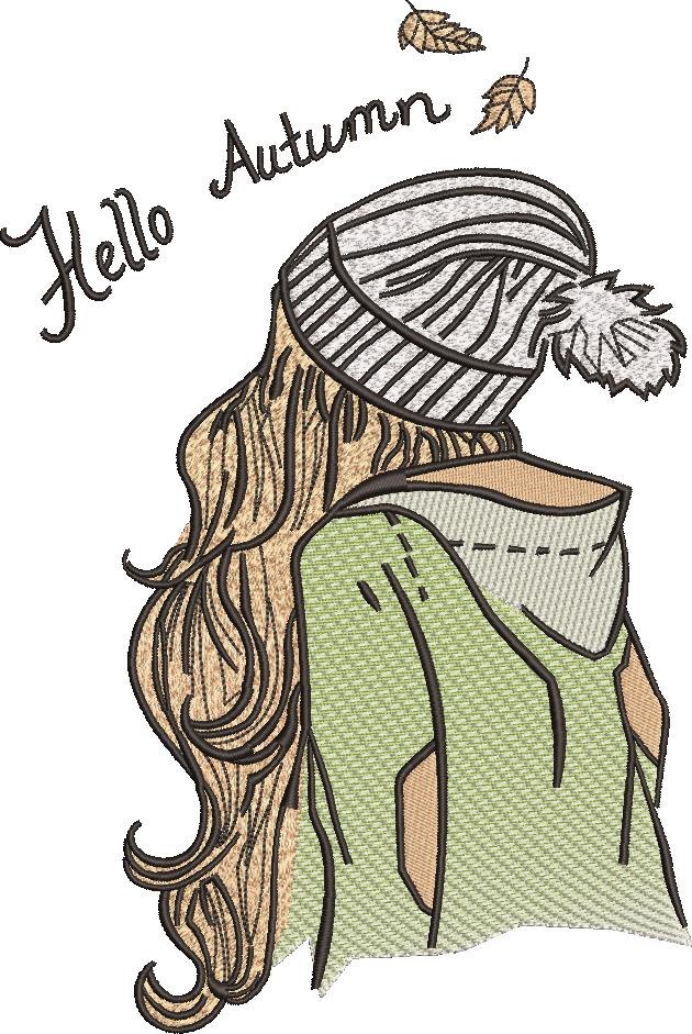 Hello Autumn Embroidery Pattern Hello Autumn Embroidery Pattern