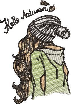 Hello Autumn Embroidery Pattern Hello Autumn Embroidery Pattern