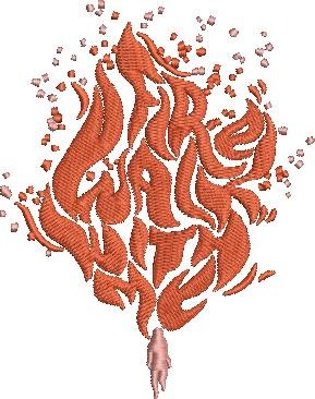 Red Fire Word Art