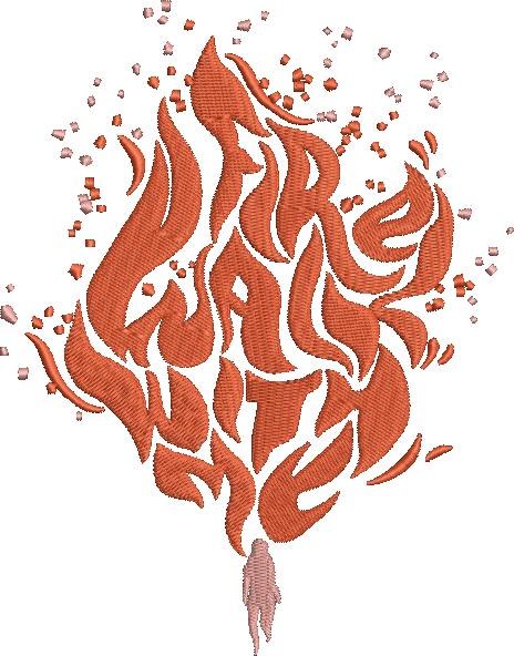Red Fire Word Art