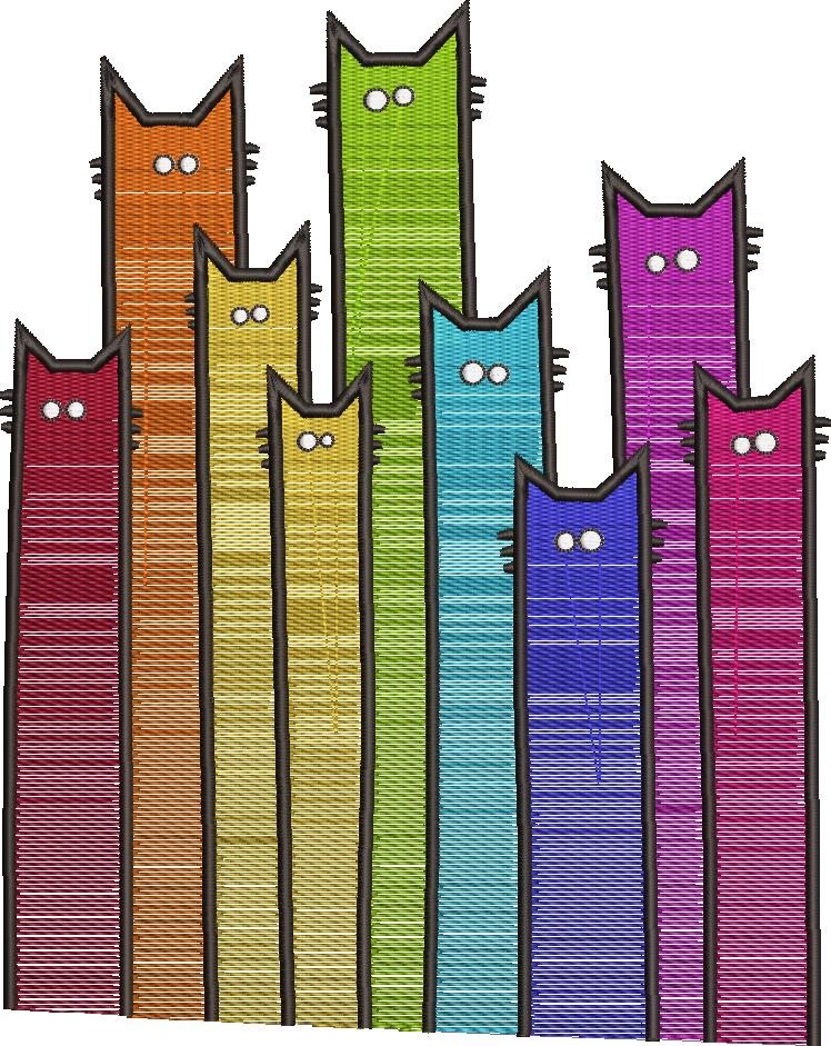 Cat Rainbow Pattern Cat Rainbow Pattern