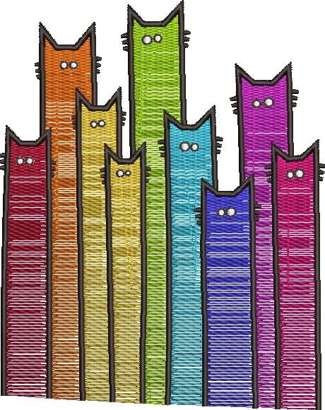 Cat Rainbow Pattern Cat Rainbow Pattern