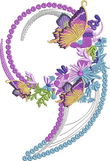 Floral Number 9 Floral Number 9