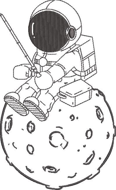 Astronaut Sitting On Moon Astronaut Sitting On Moon