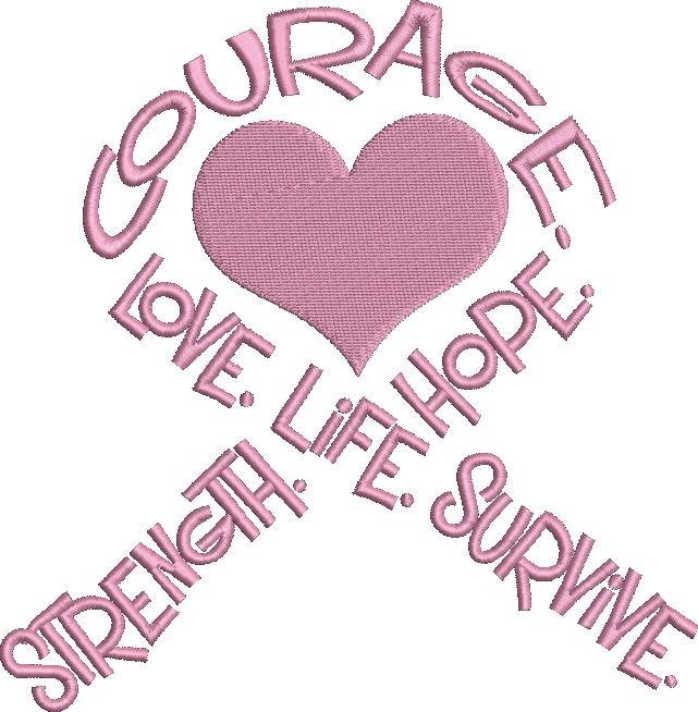 Courage Cancer Ribbon Courage Cancer Ribbon