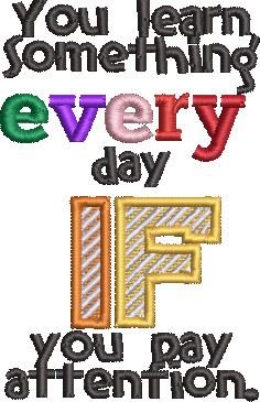 You Learn Something Everyday Quote