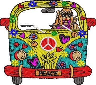 Colourful Hippie Van