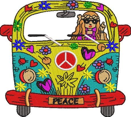 Colourful Hippie Van