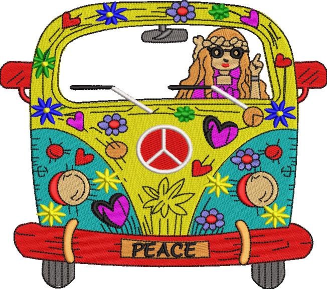 Colourful Hippie Van