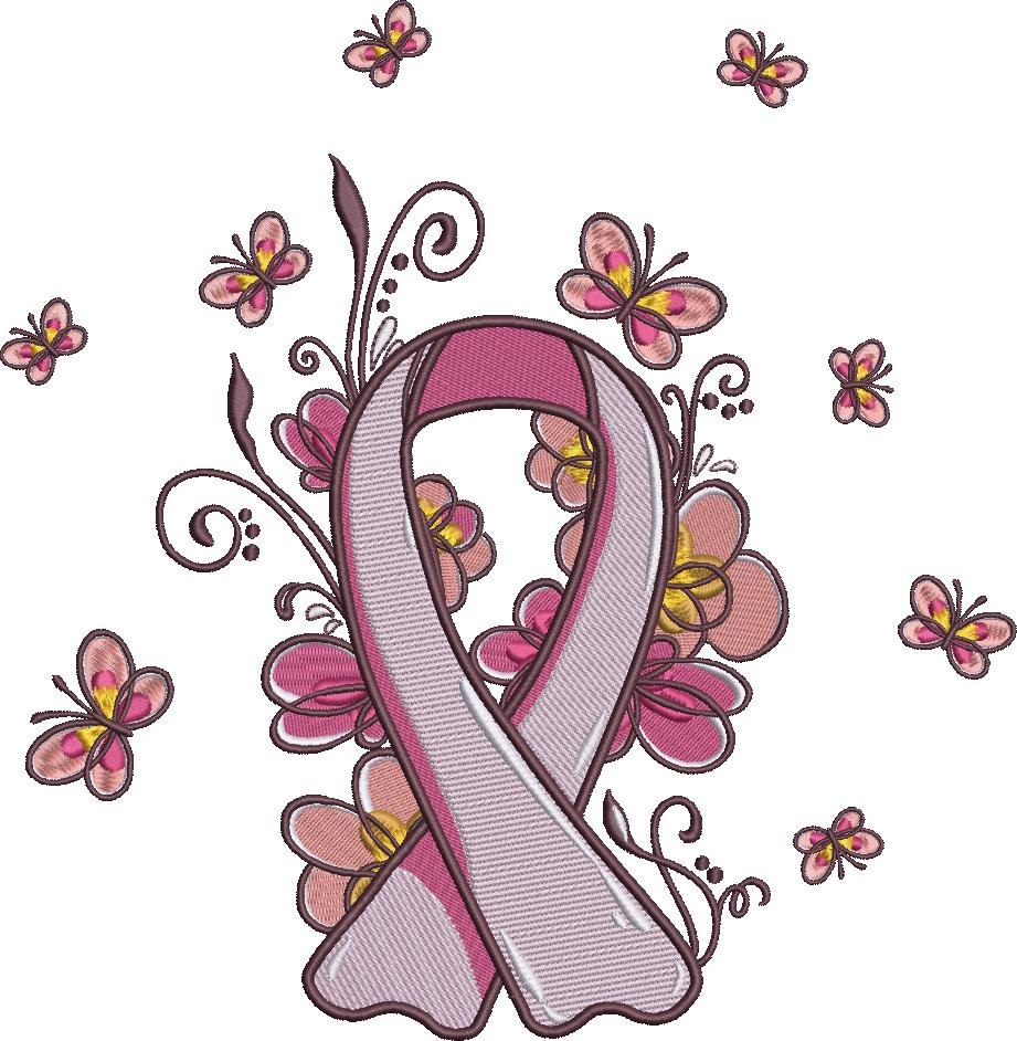 Cancer Ribbon And Butterflies Cancer Ribbon And Butterflies