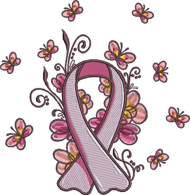 Cancer Ribbon And Butterflies Cancer Ribbon And Butterflies