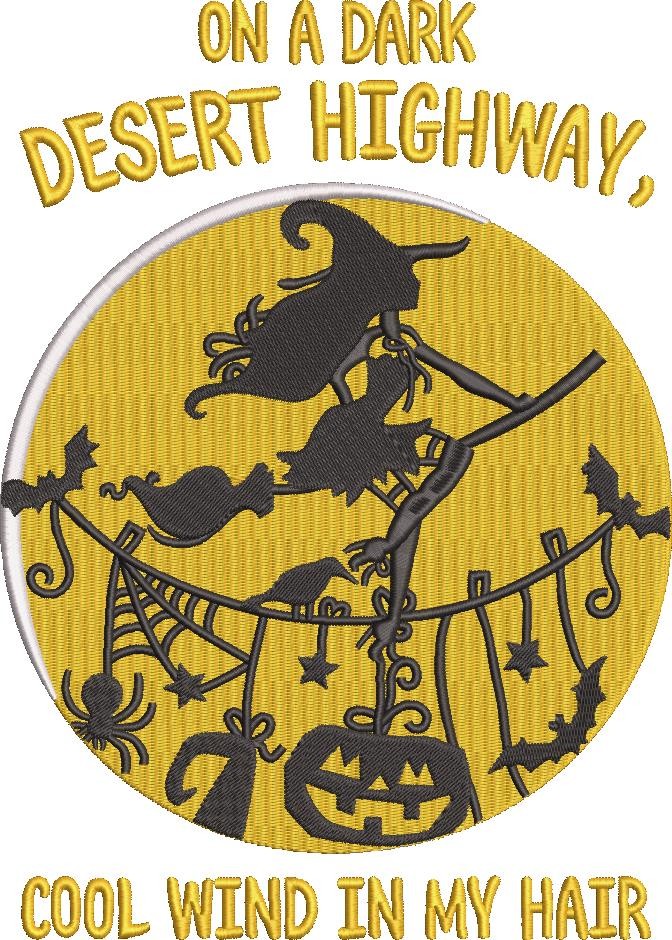Halloween Witch On A Dark Desert Highway Halloween Witch On A Dark Desert Highway