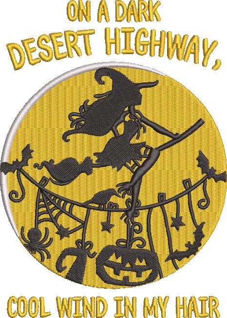 Halloween Witch On A Dark Desert Highway Halloween Witch On A Dark Desert Highway