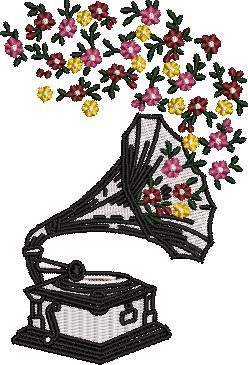 Floral Antique Gramophone Floral Antique Gramophone
