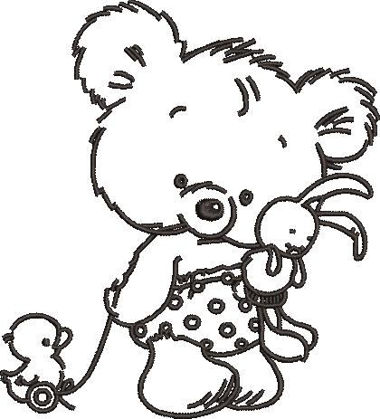 Teddy Bear With Toy Chick Teddy Bear With Toy Chick