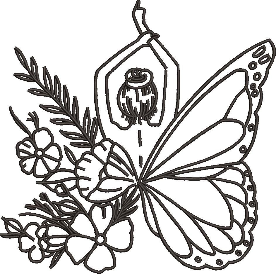 Floral Butterfly Girl