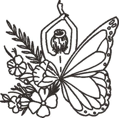 Floral Butterfly Girl